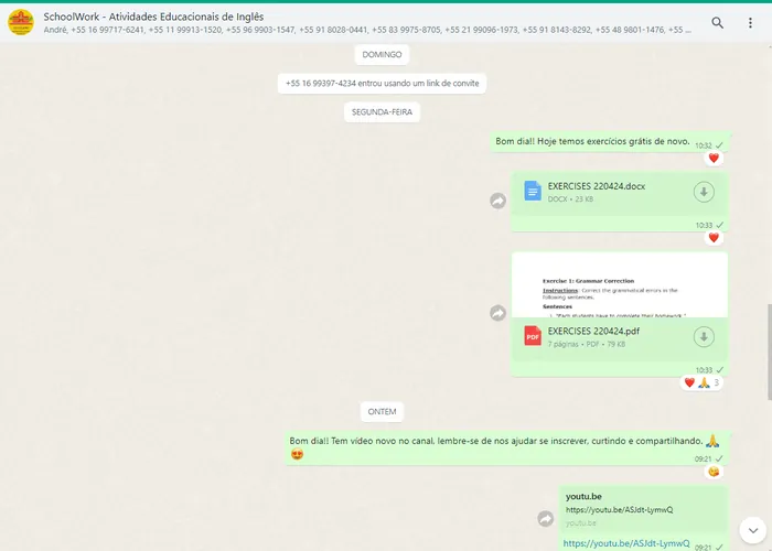 Grupo VIP SchoolWork no WhatsApp